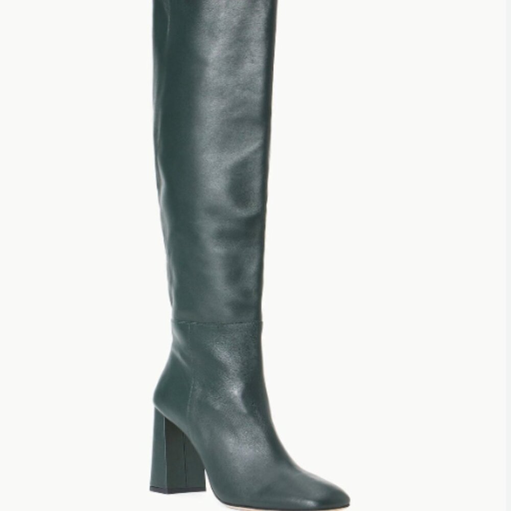 STAUD NWT Syd 95MM Leather Block-Heel Boots